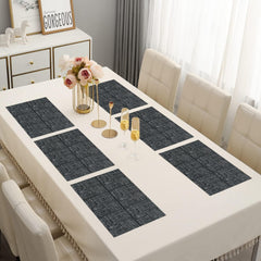 Enera Freelance Basketweave Black & White Color Table Mat 50962A - enera
