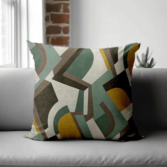 Enera NUH Sassy SN133 Multi Green Color 18x18 Inch Cushion Cover - enera