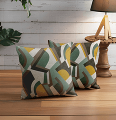 Enera NUH Sassy SN133 Multi Green Color 18x18 Inch Cushion Cover - enera