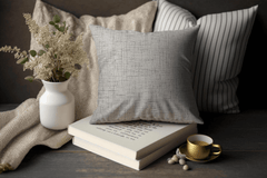 Enera SRM DELI SN 121 Grey Color 18x18 Inch Cushion Cover - enera