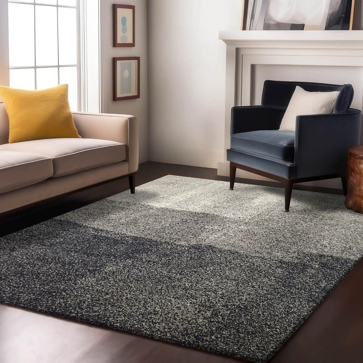 Enera Softness A666-P340 Collection Grey Multi Color 160x230 cm Stylish Carpet - enera