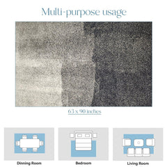 Enera Softness A666-P340 Collection Grey Multi Color 160x230 cm Stylish Carpet - enera