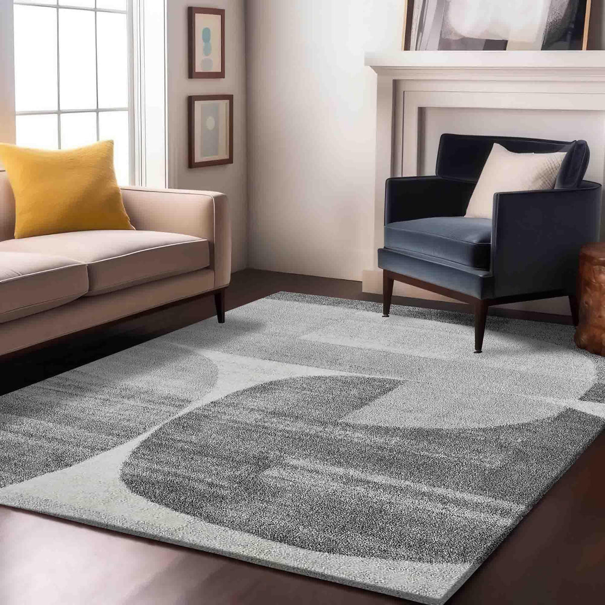 Enera Softness A675-G201 Collection Grey Color 160x230 cm Carpet - enera