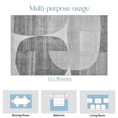 Enera Softness A675-G201 Collection Grey Color 160x230 cm Carpet - enera