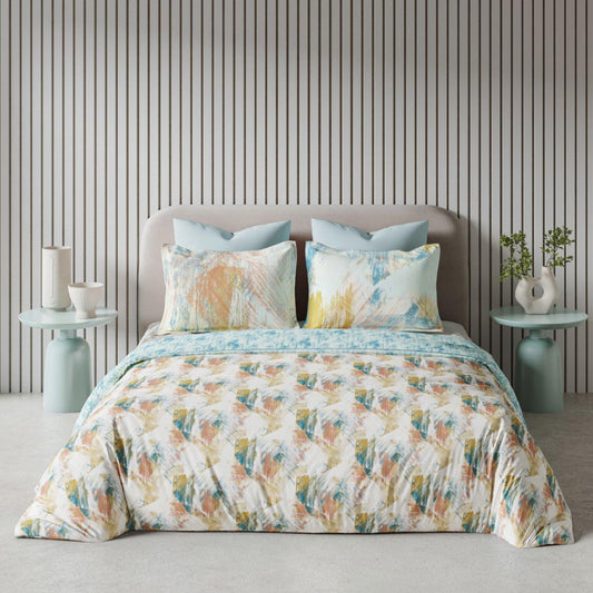D'Decor Pastel Dreams Collection Neoteric-Crystal Blue Color PS04 Double Bed Dohar - enera