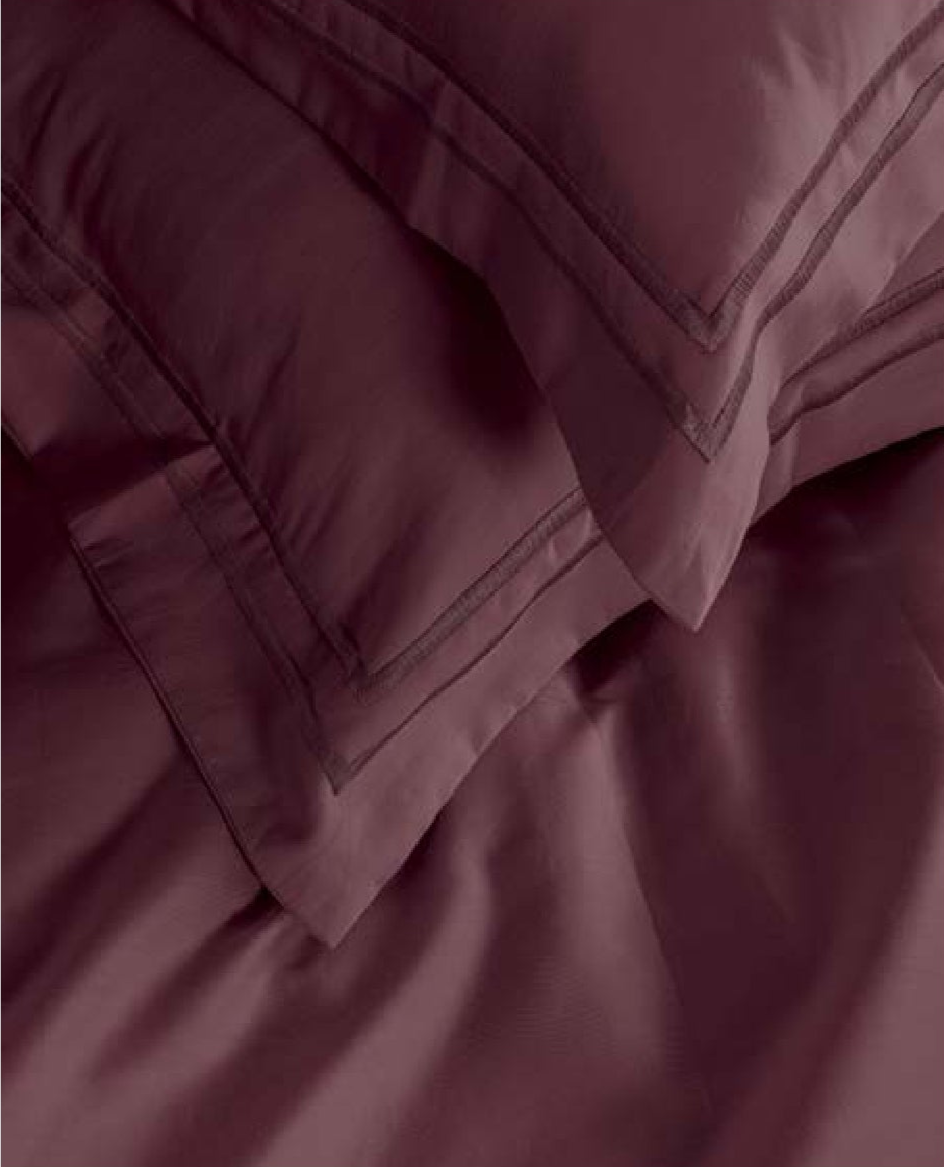 D Decor Spotlight Collection Wine Color Plain King Size Double Bedsheet | Luxurious & Stylish | Enera