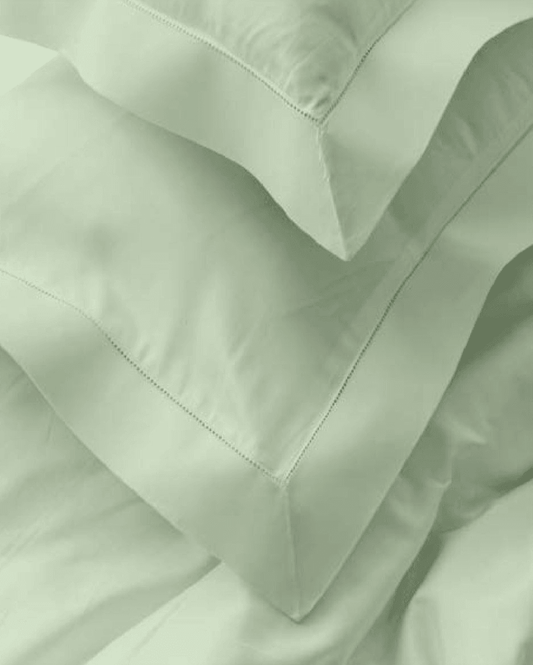 D'Decor Timeless Collection Greengage Color Plain King Size double Bedsheet with 2 pillow covers - enera