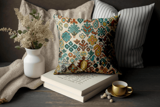 Enera SRM KILI 404 Multi Color 18x18 Inch Cushion Cover - enera