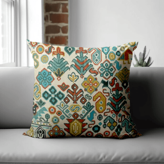 Enera SRM KILI 404 Multi Color 18x18 Inch Cushion Cover - enera