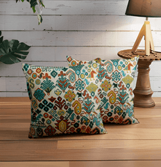 Enera SRM KILI 404 Multi Color 18x18 Inch Cushion Cover - enera
