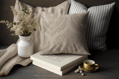 Enera SRM SAMA A103 Peach Color 18x18 Inch Cushion Cover - enera