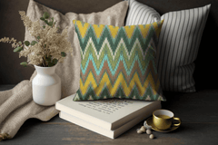 Enera SRM KILI 304 Multi Green Color 18x18 Inch Cushion Cover - enera