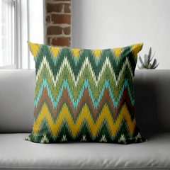 Enera SRM KILI 304 Multi Green Color 18x18 Inch Cushion Cover - enera