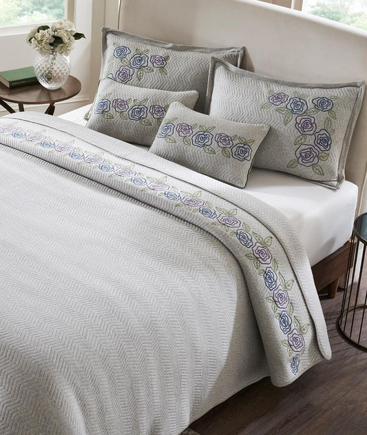 Pluchi Bedspread Set 100% Pure Cotton (Set of 5) - enera