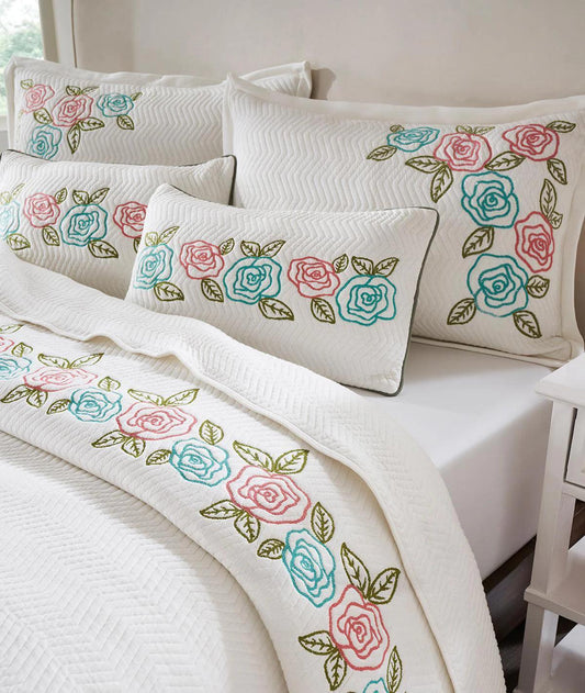 Pluchi Bedspread Set 100% Pure Cotton (Set of 5) - enera