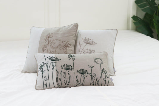 Enera Ivory Color 12x20 Inch Cushion Cover - enera