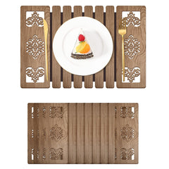enera Wooden Dining & Side Table Mat – 30cm x 45 cm, Pack of 6 - enera