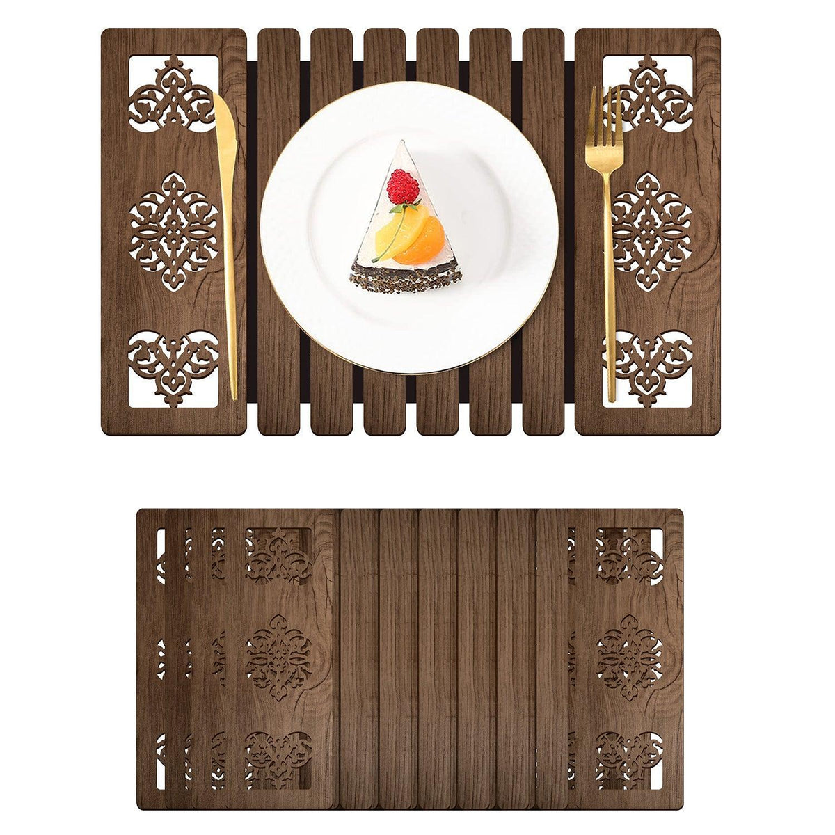 Enera Marc Mdf Wooden Chocolate Color Table Mat - enera