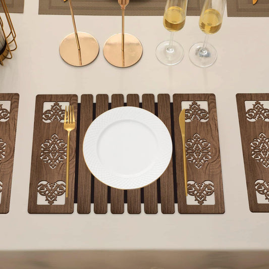 Enera Marc Mdf Wooden Chocolate Color Table Mat - enera