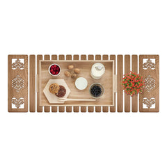 Enera Marc Mdf Wooden Beige Color (14x36 inch) Table Runner - enera