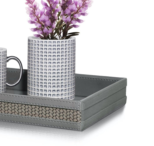 Enera Vivid Grey Color Rectangle Small Tray - enera
