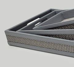 Enera Vivid Grey Color Rectangle Small Tray - enera