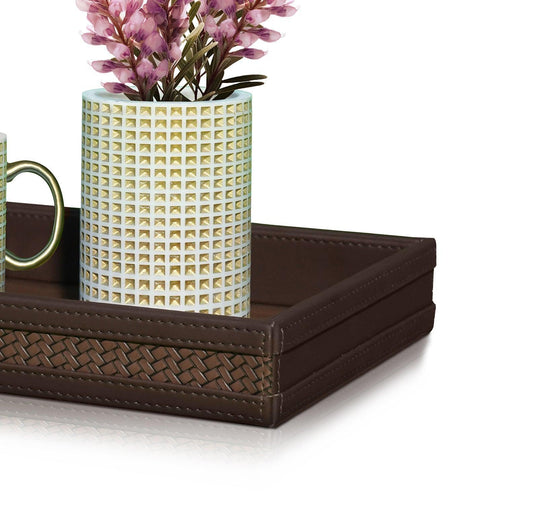 Enera Vivid Brown Color Rectangle Small Tray - enera