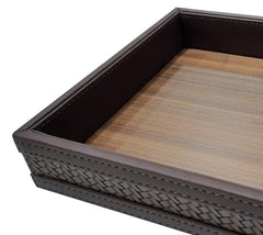 Enera Vivid Brown Color Rectangle Small Tray - enera
