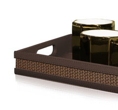 Enera Vivid Rectangle Medium Tray in Brown Color - enera
