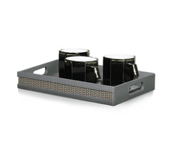 Enera Vivid Grey Color Rectangle Medium Tray - enera