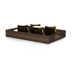 Enera Vivid Brown Color Rectangle Big Tray - enera