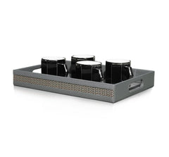 Enera Vivid Grey Color Rectangle Big Tray - enera