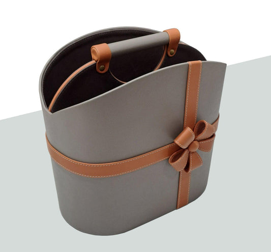 Enera Modélo Magazine Holder & Room Organizer in Beige Color - enera