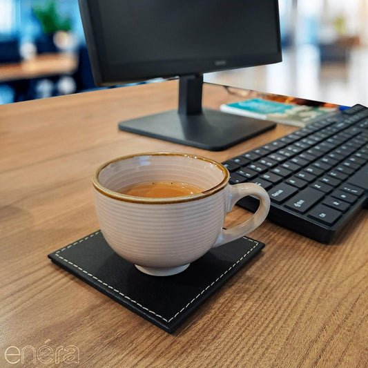 Enera Opulence Black Color Table Coaster - enera