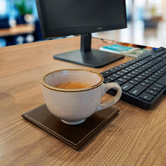 Enera Vivid Brown Color Table Coaster - enera