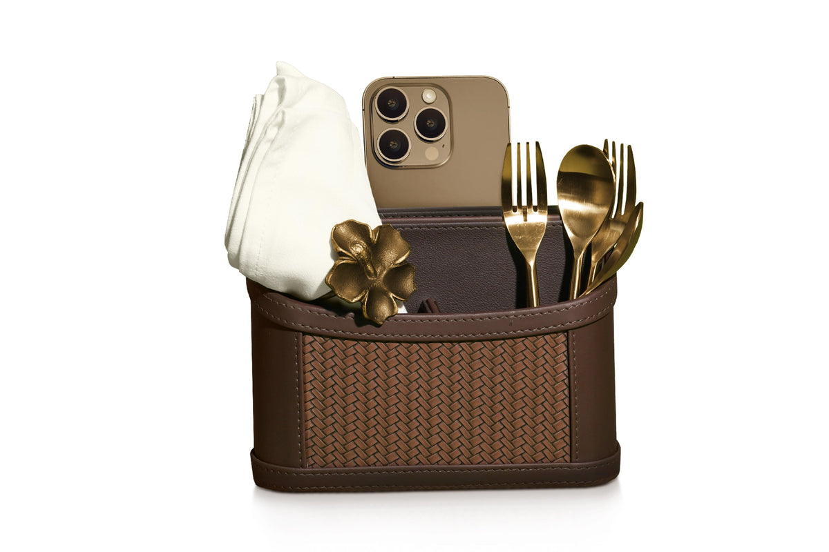 Enera Vivid Brown Color Table Organizer - enera