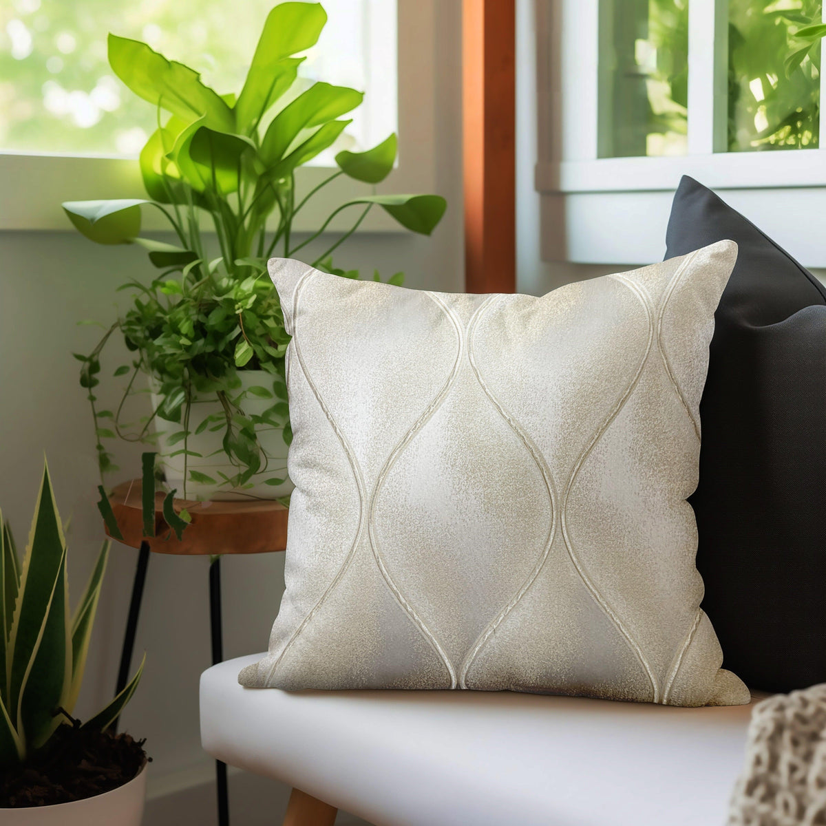 Enera DDR DRTX10 SN 1028 Ivory Color 16x16 Inch Cushion Cover - enera