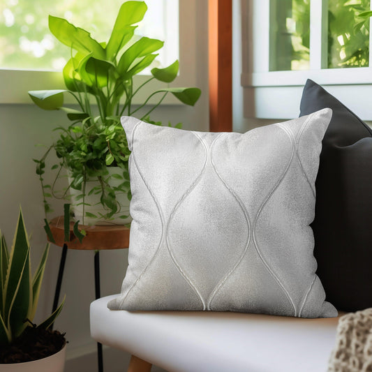 Enera DDR DRTX10 SN 1056 Grey Ivory Color 16x16 Inch Cushion Cover - enera