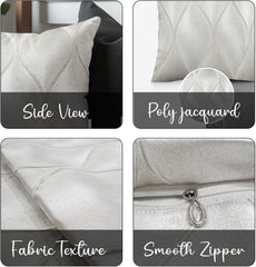 Enera DDR DRTX10 SN 1056 Grey Ivory Color 16x16 Inch Cushion Cover - enera