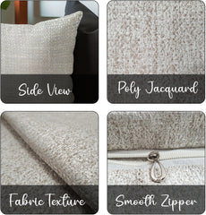Enera DDR DRTX04 SN 419 Ivory Color 16x16 Inch Cushion Cover - enera