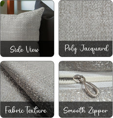 Enera DDR DRTX04 SN 481 Grey Color 16x16 Inch Cushion Cover - enera
