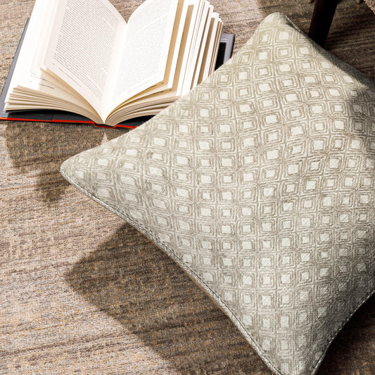 Enera SRM Sama F604 Bdr Grey Color 16x16 Inch Cushion Cover