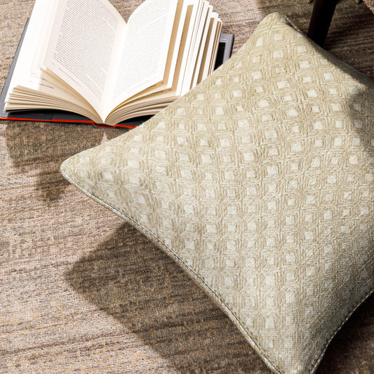 Enera SRM Sama F603 Bdr Beige Color 16x16 Inch Cushion Cover