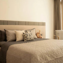 Enera Prime Arban Beige & Dark Grey King Size Bed Cover - enera
