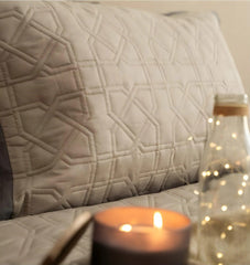 Enera Prime Arban Beige & Dark Grey King Size Bed Cover - enera