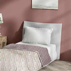 Enera Scarlet Printed White Color Single Bed Dohar - enera