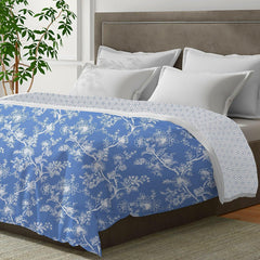 Enera Scarlet Printed Sky Blue Color Double Bed Dohar - enera