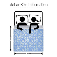 Enera Scarlet Printed Sky Blue Color Double Bed Dohar - enera