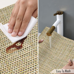Freelance Basketweave Dining & Side Table Mat – 30cm x 45 cm, Pack of 6 - enera