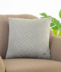 Enera Light Grey & Dark Grey Color 18x18 Inch Cushion Cover - enera